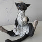 Birch & Smoke Smiling Raku Kitty