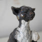 Birch & Smoke Smiling Raku Kitty