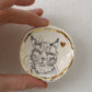 Cat Dish Bright Gold
