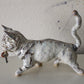Snowball kitty - sculpture