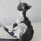 Birch & Smoke Smiling Raku Kitty